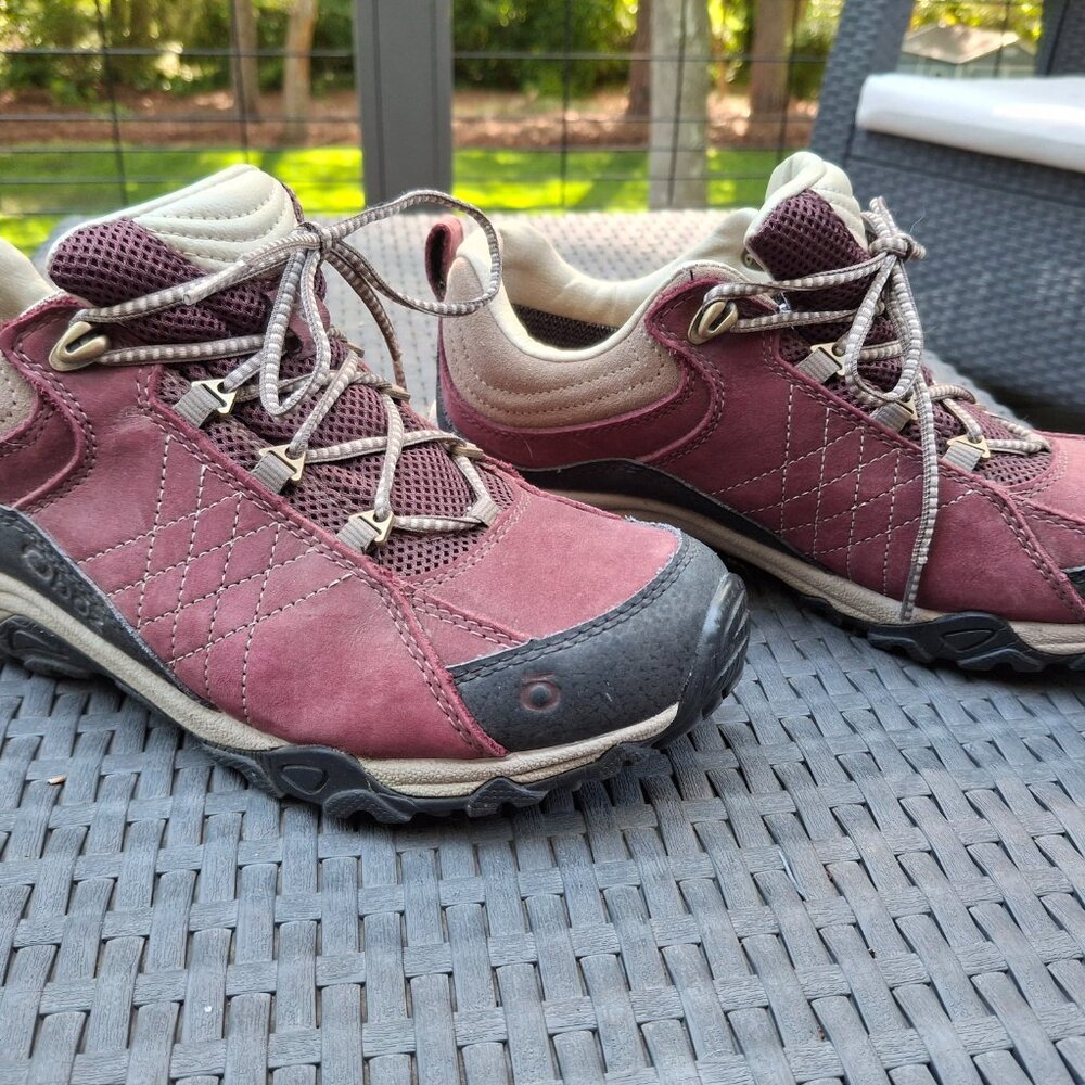 Oboz sapphire low B-Dry waterproof trail walking hiking shoes leather womens US - Picture 9 of 11